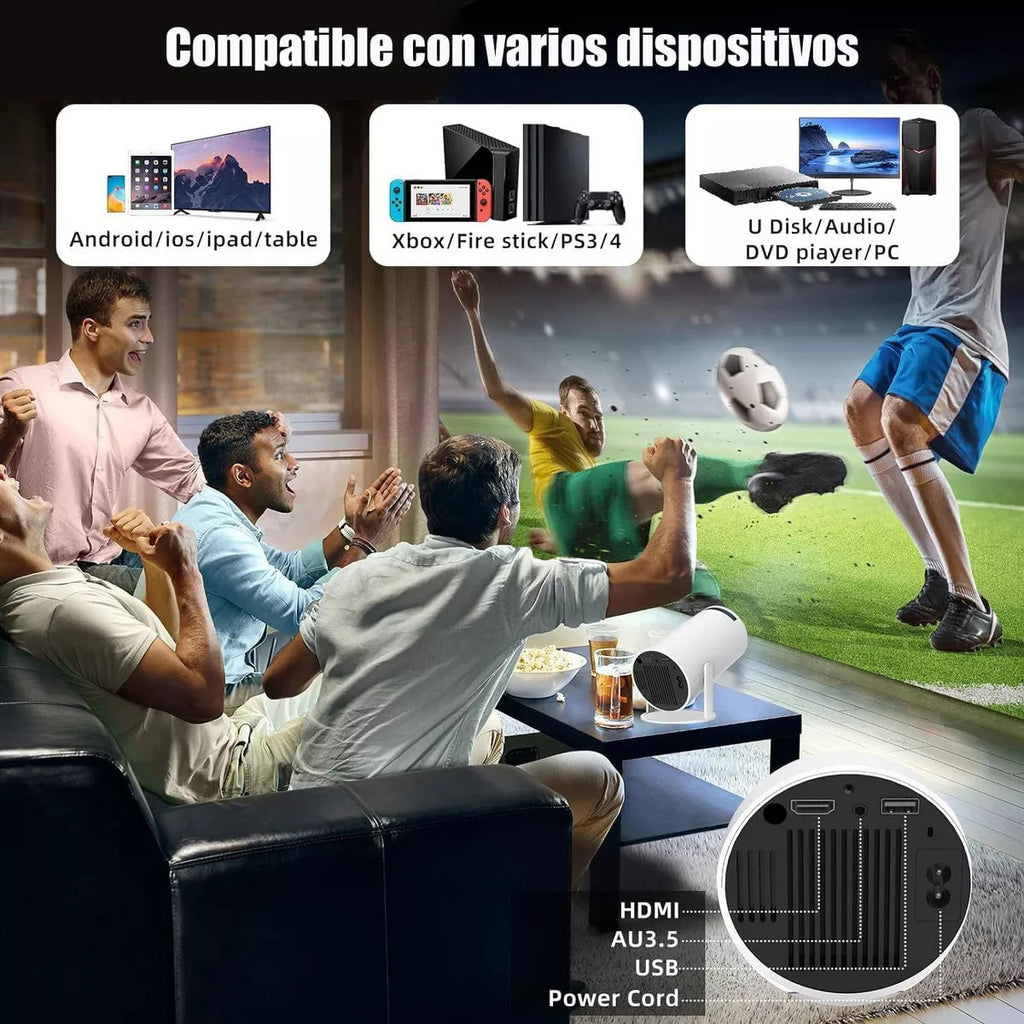 VeraNova™ VisionPro – 4K Ultra HD Portable Smart Projector with Auto-Correction